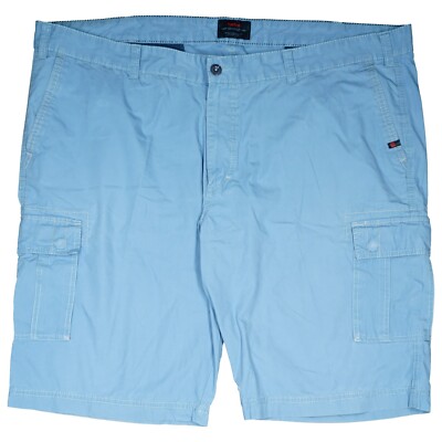 Hattric Men's Short Bermuda Summer Cargo Safari 31 W48 Blue Ü+Size