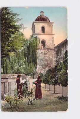 PPC Postcard CA California Santa Barbara Cemetery Garden Scenic View