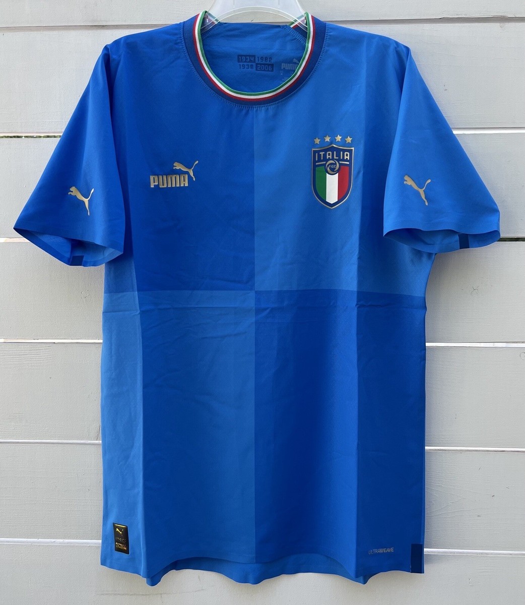Puma 2022-23 Italy Authentic Home Soccer Jersey - Men's Size