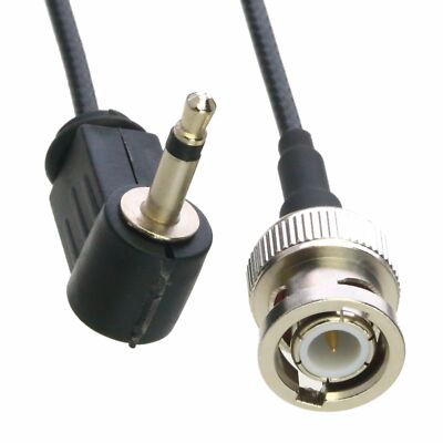 BNC Male to 3.5mm mono 1/8'' TS Plug 90° AUX Monitor Decoder Audio Cable 8''~16FT