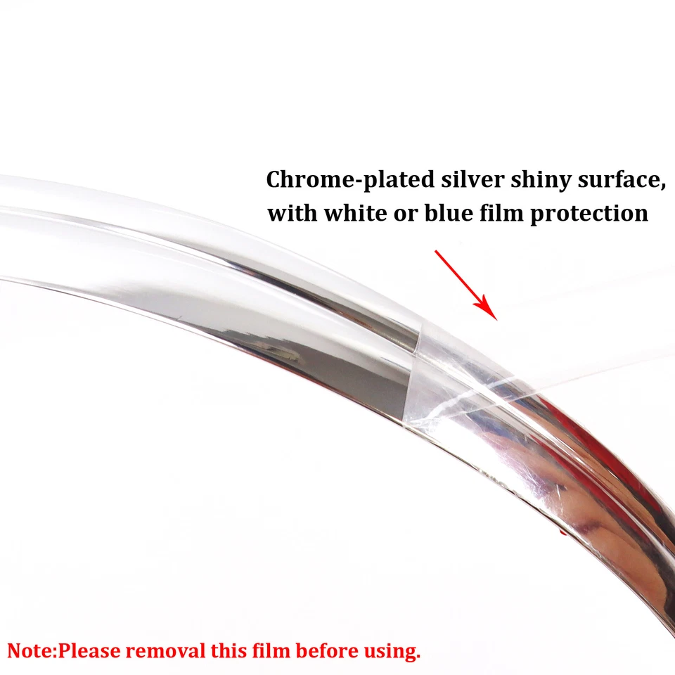 Chrome Trim Molding Strip For Car/Truck Bumper Door Window Body Side Decoration Foto 4 de 4