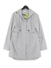 Elvine Women's Coat M Grey Cotton With Polyester Rain Coat