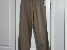 NWT Nautica Men's Brown Twill Classic Fit Anchor Chino Pants 100 Cotton PR7301