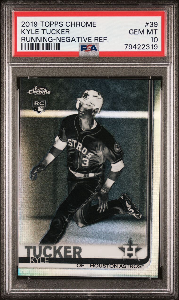 2019 Topps Chrome Kyle Tucker PSA 10 Negative Refractor #39 (RC)