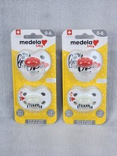 2 Medela Baby 2-Pack Pacifier Original  Day and Night Glow in The Dark 0-6M