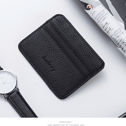 Portafoglio uomo piccolo porta carte di credito carta d'identità vera pelle custodia sottile tasca US FAST - Foto 26 di 28