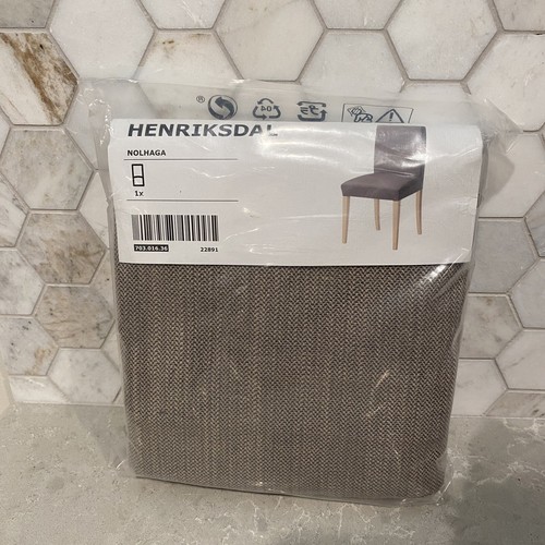 Ikea Henriksdal Chair Cover Slipcover 21 1/4" 54 Cm Nolhaga Gray Beige