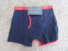 NWT NEW Tommy Hilfiger 2 Pack Boy's Boxer Briefs Large 12-14  NAVY Blue Red