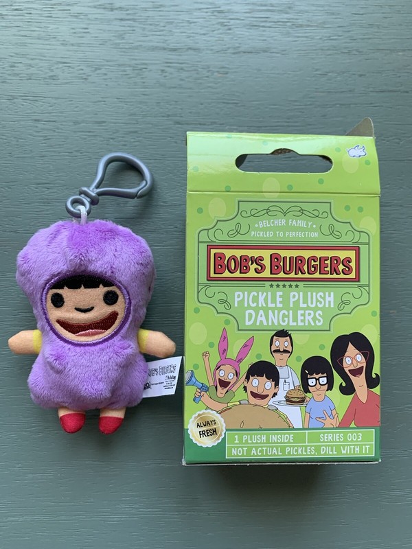 Bob’s Burgers Pickle Plush Dangler - Series 003 - Pickle Gene Belcher - Bag Clip
