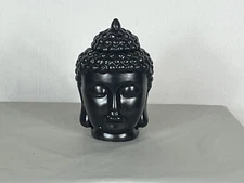 Buddha Head 6 " Black Ceramic Wax Warmer