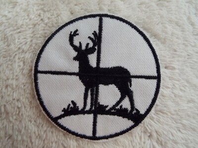 Hunting Target Gun Site Deer 3'' Embroidery Iron-on Patch (E40)