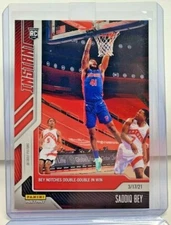 Saddiq Bey 2020-21 Panini Instant NBA #107 RC 3/17 Double-Double SP /135 PISTONS