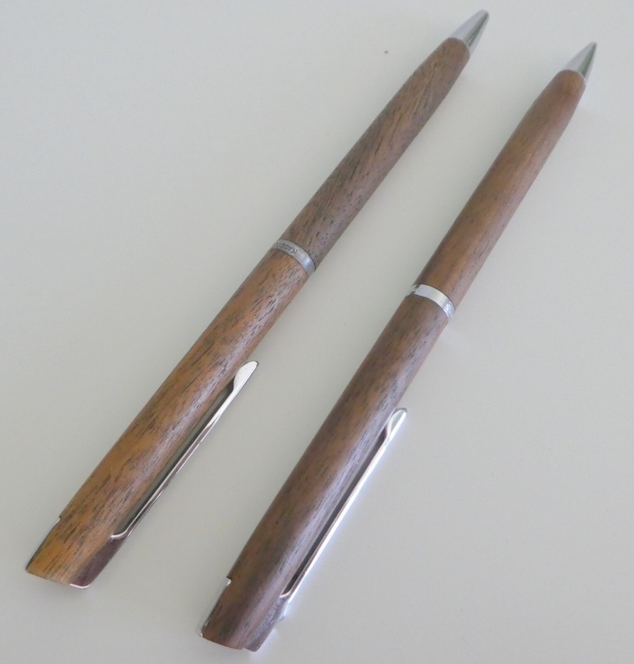 HALLMARK Vintage Walnut Wood Pen & Mechanical Pencil in Case eBay