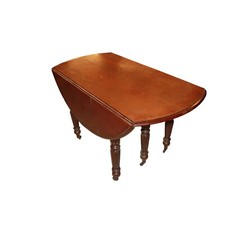 Tavolo con alette allungabile a 3 metri Francese del 1800 in Mogano