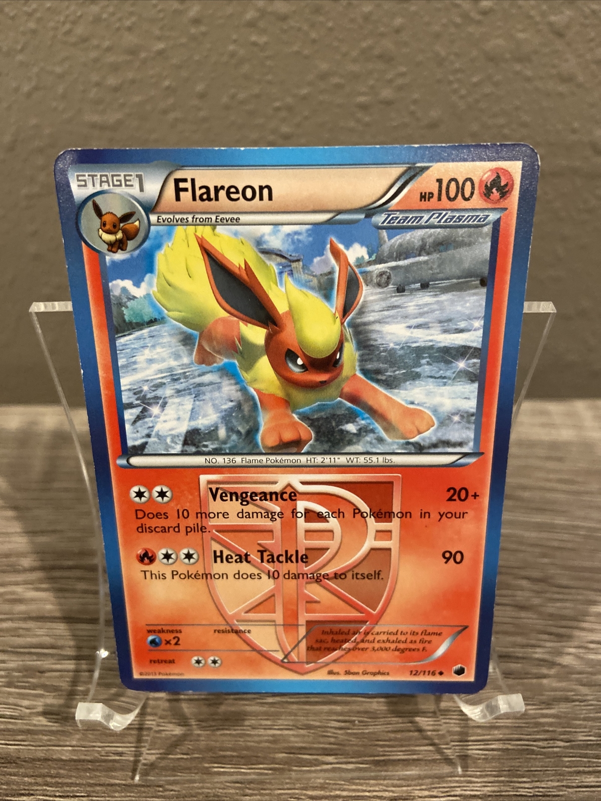 Pokémon TCG Flareon Plasma Freeze 12/116 Regular Uncommon, LP!!