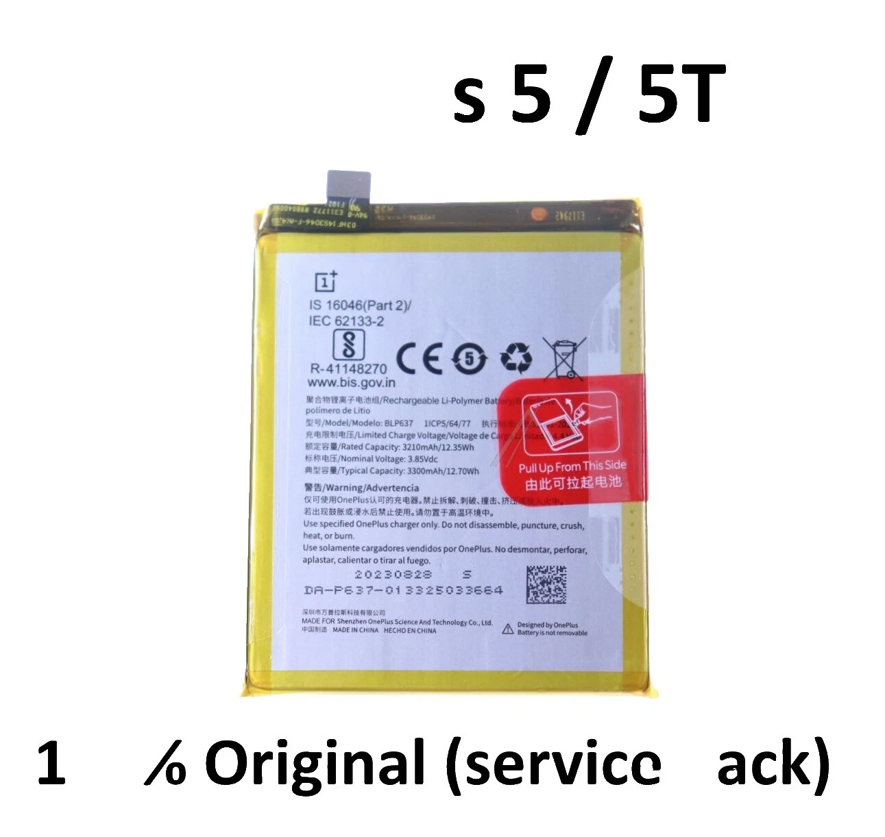 Baterías para Teléfonos Celulares OnePlus para OnePlus 5