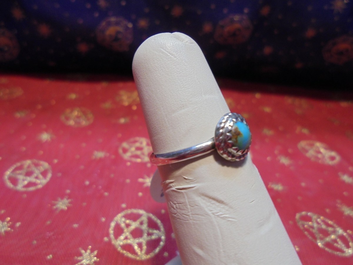 Navajo Turquoise ring 925 Sterling Silver Ring Size ring New A60