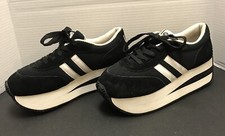 Vintage Y2K 90 s LEI Platform Sneakers Black White Size 8.5 Bratz Spice Girls