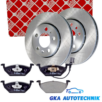 FEBI BREMSSCHEIBEN + BREMSBELÄGE + WAKO VW POLO 9N GOLF IV AUDI SKODA VORN Ø256