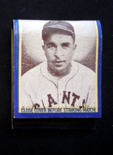 1935/36 Diamond Match BOOK COMPLETE / UNUSED Freddy Fitzsimmons New York Giants