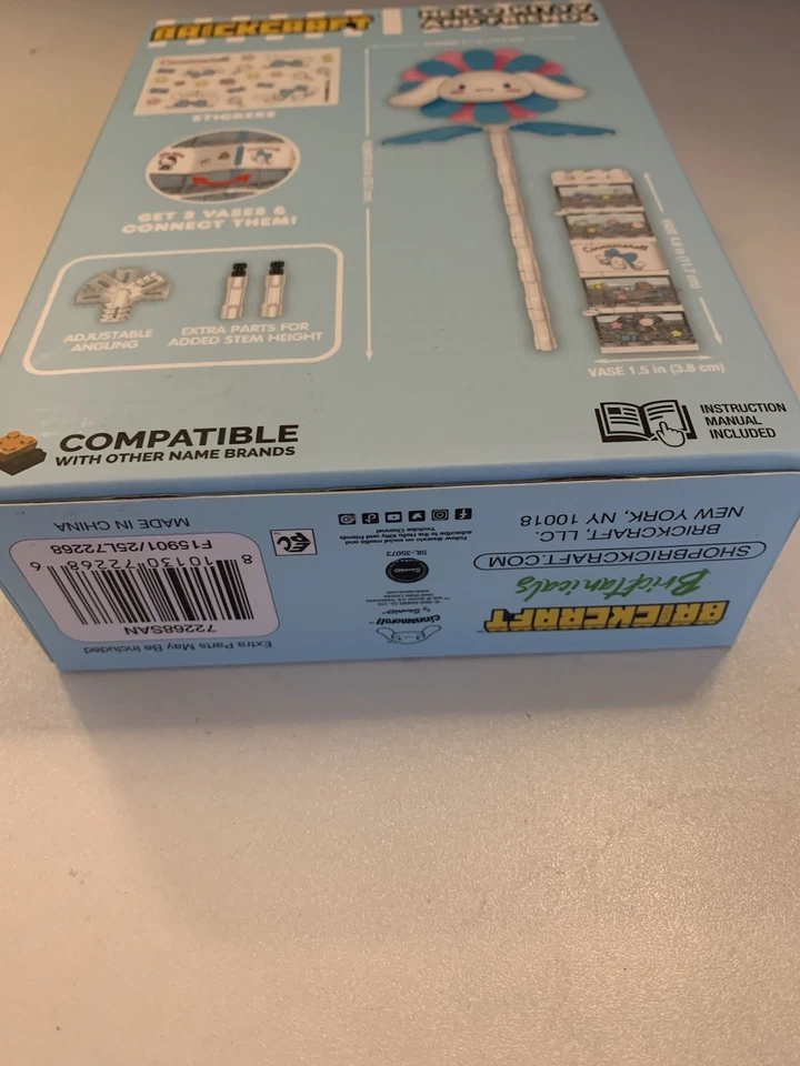 Brickcraft Hello Kitty and Friends Cinnamoroll Flower & Vase Building Set 122 Pc - Image 3 of 3