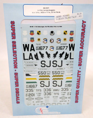 Super Scale International 1/48 F-15E Strike Eagles Decals #48-401