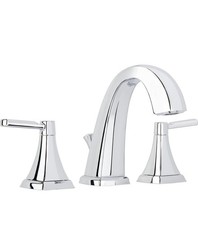 Miseno Elysa Polished Chrome Widespread Low-arc Handle Bathroom Faucet w/Drain