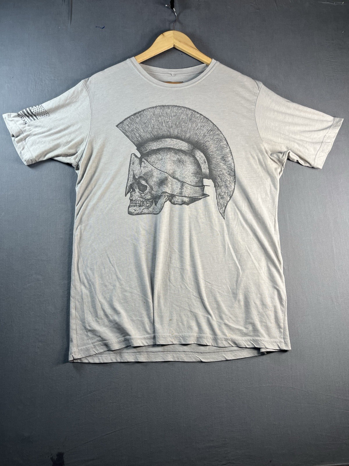 Rogue American Apparel T-Shirt XL Gray Skull Graphic USA Made Mens