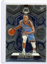 2023-24 Mosaic Basketball Cason Wallace RC NBA Debut #258 Rookie Thunder