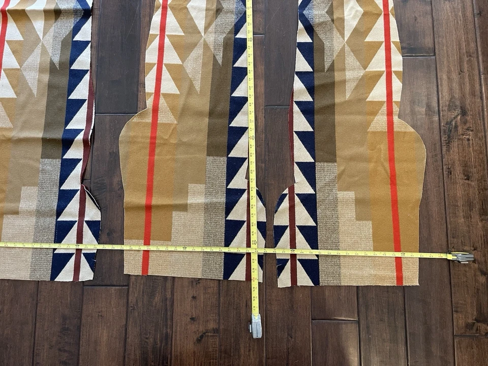 New Pendleton Wool blanket fabric remnants - Medicine Bow - appx 2.3 lb. - Image 3 of 4