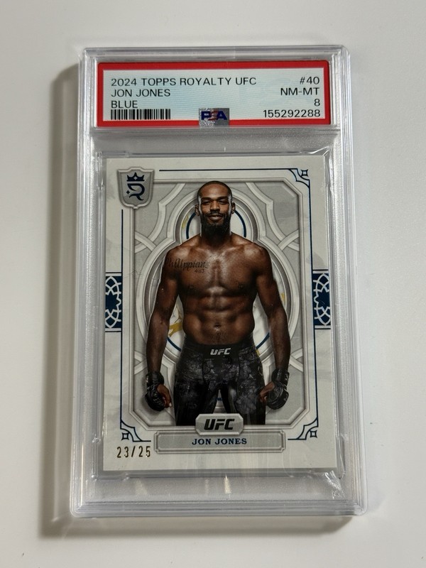 Topps 2024 Royalty UFC Jon Jones Blue /25 PSA 8 #40