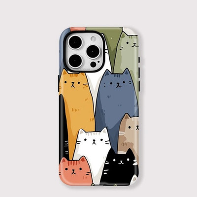 Robust Katzen Print Robust iPhone 17 16 15 14 13 12 Pro Hülle