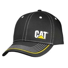 Caterpillar CAT Equipment Black  Yellow Contrast Stitch Hat/Cap