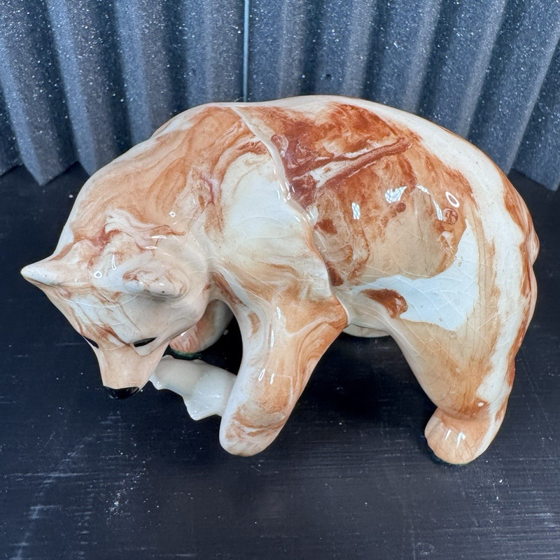 Sitka Clay Ceramitique Handmade Ceramic Bear Figurine Made in Sitka Alaska