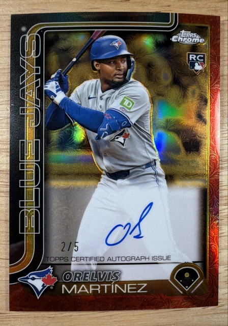 🔥2025 Topps Gilded Collection - Chrome Gold Autographs /5 Orelvis Martinez...🔥