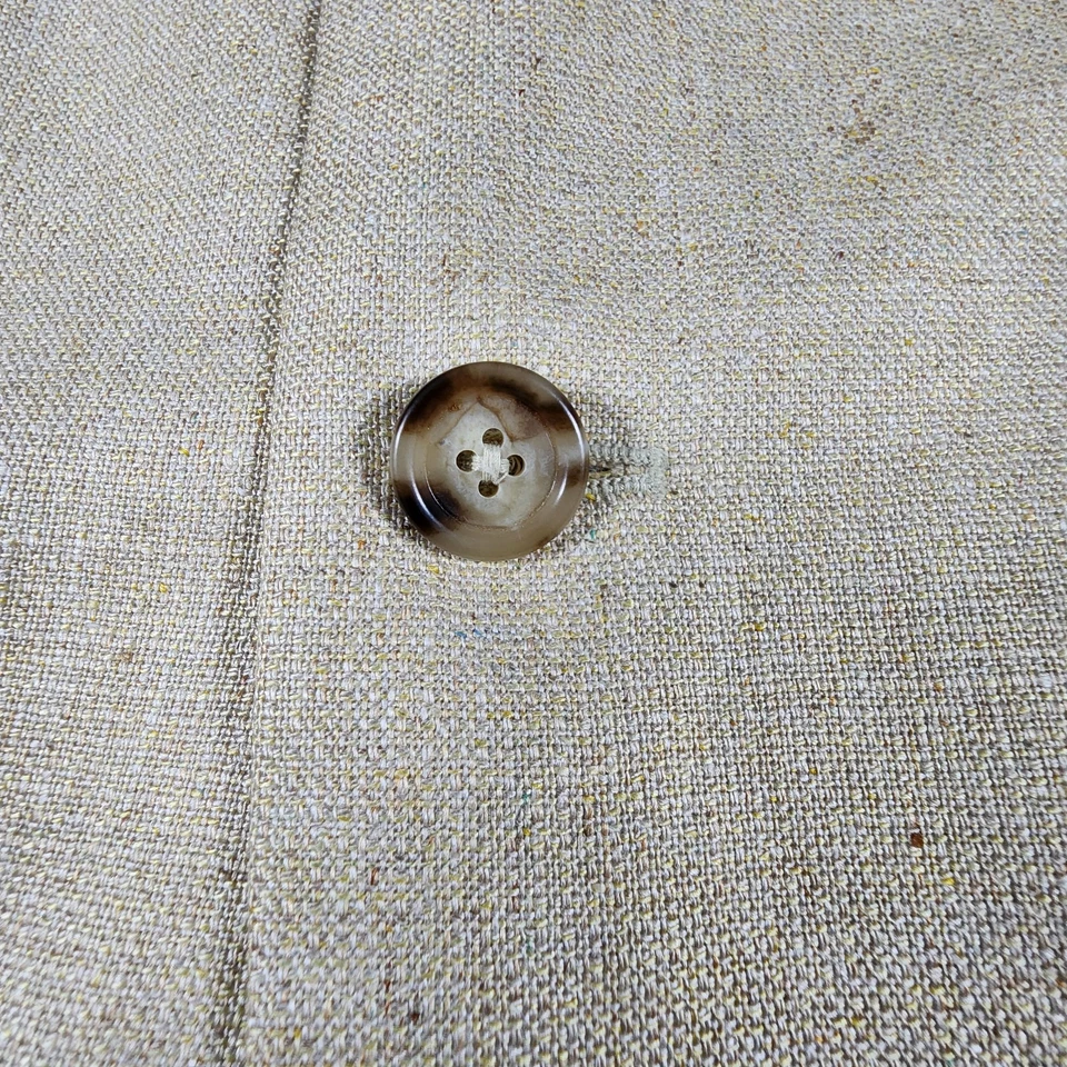 Jos A Bank Men's 46L 100% Silk Sport Coat Blazer Beige Tan Suit Jacket - Image 4 of 4