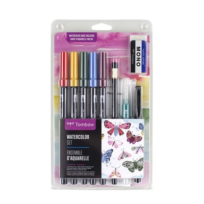 56198 Watercolor Set. Includes Dual Brush Pens, Water Brush, Blending Palette...