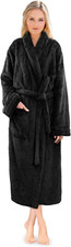 Premium Womens Plush Soft Robe Fluffy, Warm, Fleece Sherpa Shaggy Bathrobe