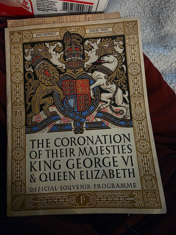 1937 The Coronation Of Their Majesties King George And Queen Elizabeth Program