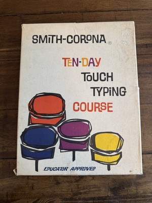 Vintage 1961 Smith Corona Ten-Day Touch Typing Course Book Box Only Manual