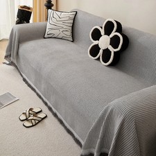 Large Cotton Fringed Throws for Sofas Settee Bedspread Bed Covers Blankets!
