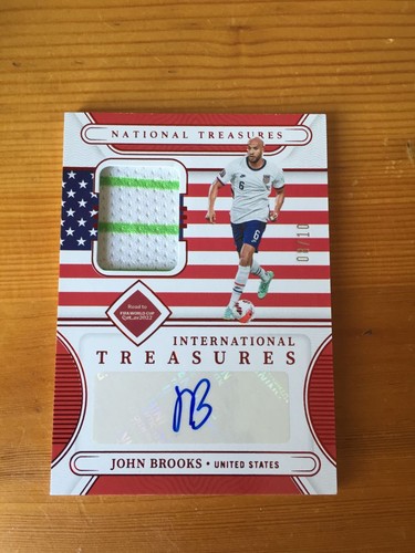 2022 Panini National treasures World Cup John Brooks USA USMNT Auto Patch /10