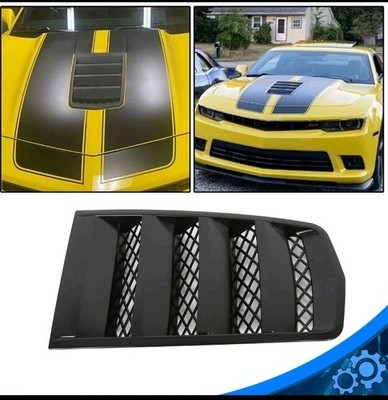 Hood Scoop Vents Grille Matt Black for 2014-2015 Chevrolet Camaro # 22828242