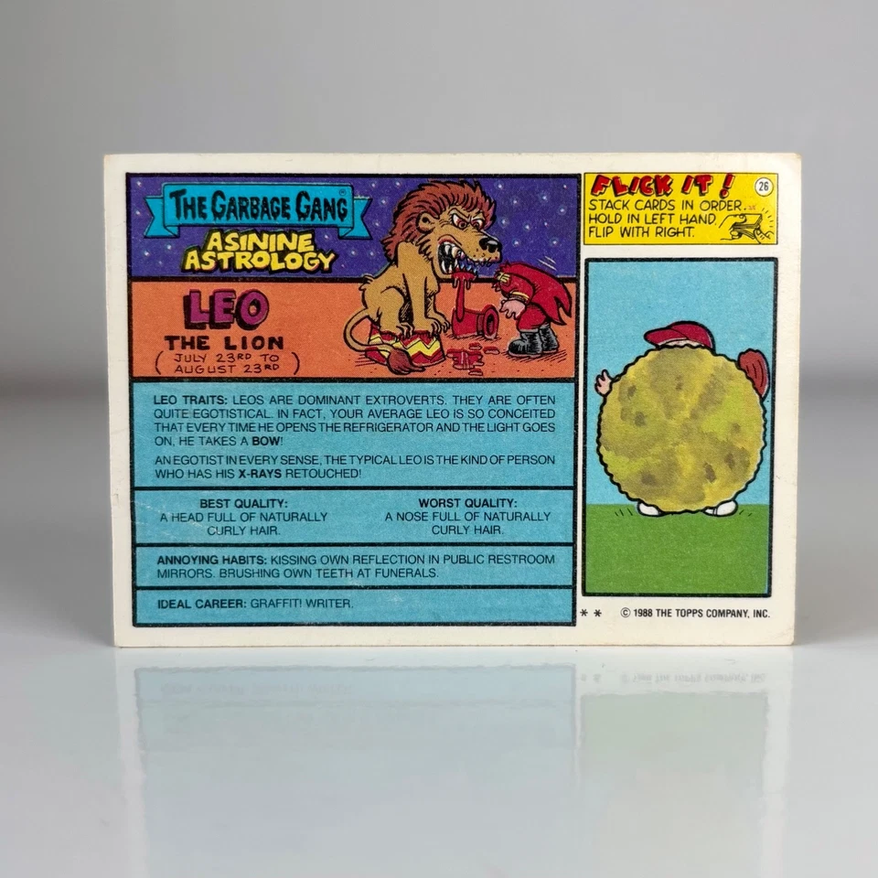 Garbage Pail Kids | Series 15 | Slasher Asher | 617b | Non Die Cut | GPK - Image 2 of 3