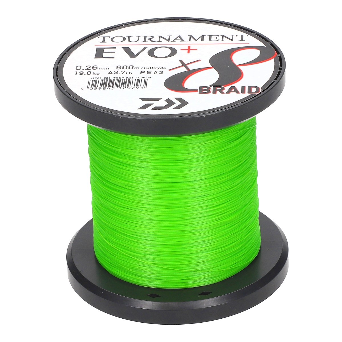 Daiwa Tournament X8 Braid EVO 026mm 198kg 900m Chartreuse Geflochtene Schnur 24090₽