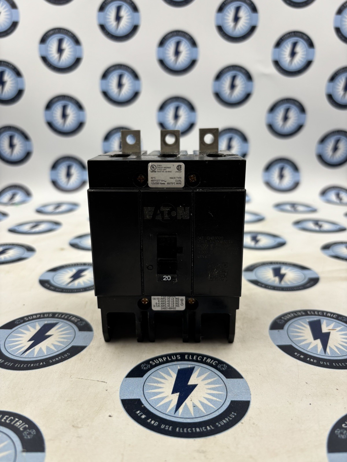 Eaton GHB3020 Circuit Breaker 3 Pole 20amp  277/480V Same Day Shipping