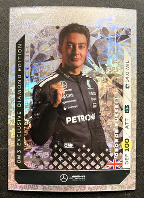 George Russell DM3 - 2025 Topps Turbo Attax Formula 1 Exclusive Diamond Edition