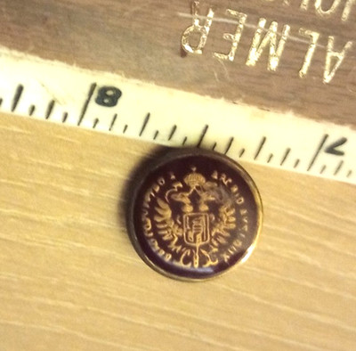WW1 Austrian Archduke Imperial Eagle enamel button, pocket size, 1