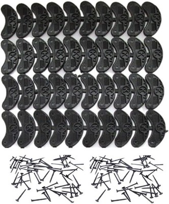 20 Pairs Heel Plates Shoe Heel Taps Rubber Tips Sole Heel Repair Pad Kit