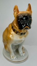 USSR Vintage Lomonosov (LFZ) Porcelain Bulldog Figurine – 1970s  V.S. Drachinsky